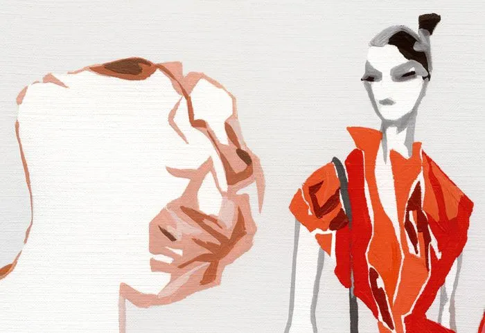 Mademoiselle Tiss La Mode à Paris tête de lit tissu couture