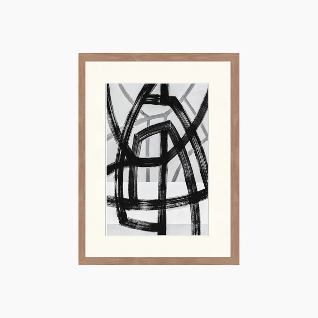 Any Image Liv Corday Abstract Black Lines affiche encadrée