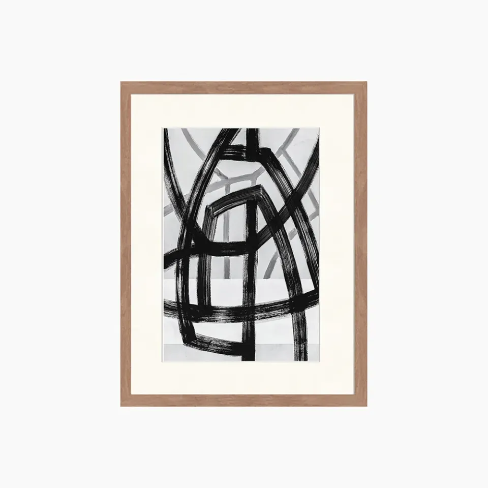 Any Image Liv Corday Abstract Black Lines affiche encadrée