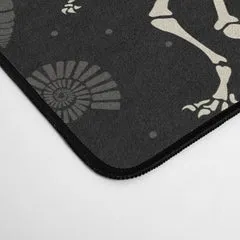 Society6 Dinosaur Fossils on Black tapis de bureau fossiles