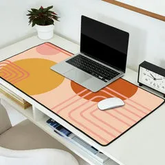 Society6 Modern Desert Abstract Shapes and Lines tapis de bureau désert