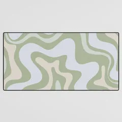 Society6 Liquid Swirl tapis de bureau vert sauge