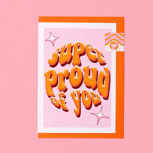 Maddison Ball Super Proud of You carte A6 arc-en-ciel