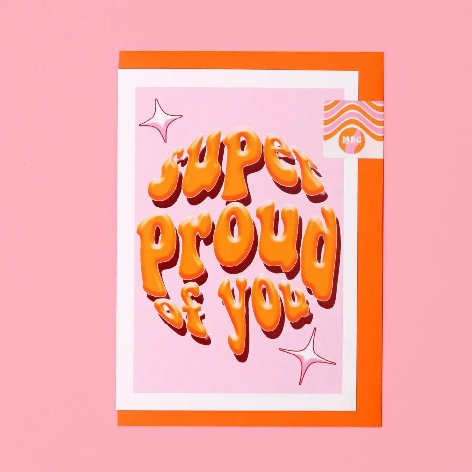 Maddison Ball Super Proud of You carte A6 arc-en-ciel