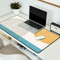 Society6 Sunny ocean tapis de bureau abstrait côtier