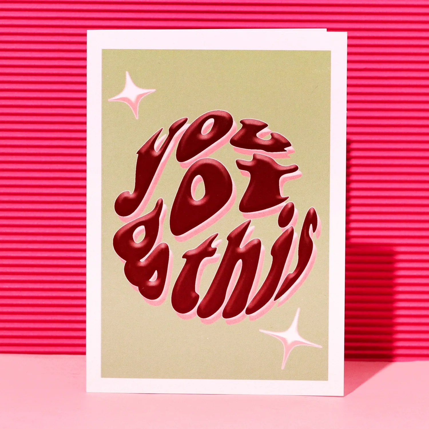 Maddison Ball You Got This carte A6 prune et vert