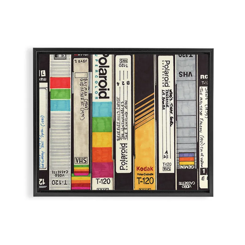 Society6 VHS tableau sur toile encadré