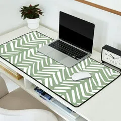Society6 Herringbone Sage tapis de bureau chevrons