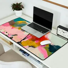 Society6 Paysage Abstract tapis de bureau fleur