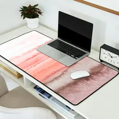 Society6 Within The Tides Coral Dawn tapis bureau aquarelle