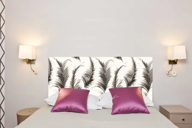 Mademoiselle Tiss Plumes tête de lit tissu léger