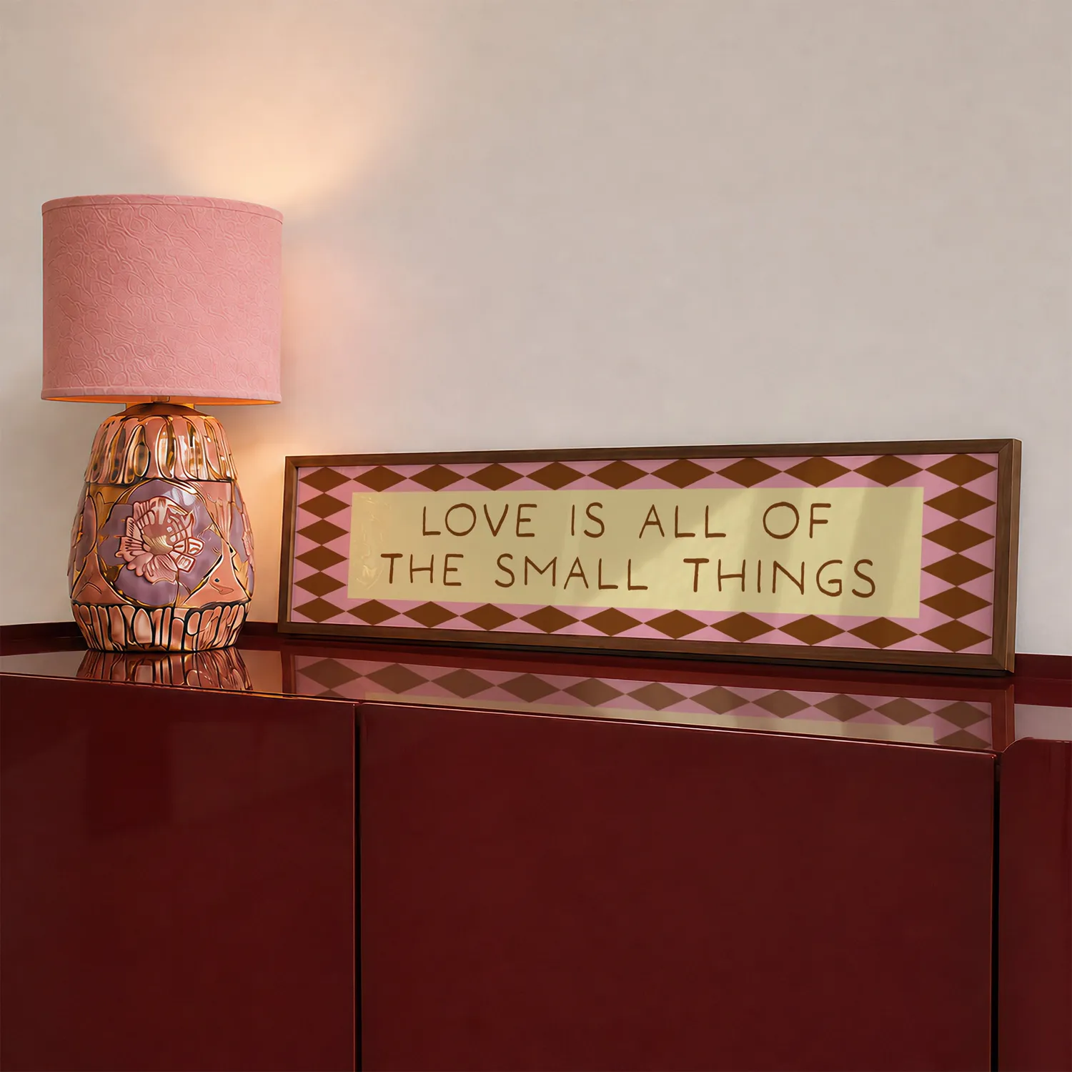 Maddison Ball Love Is All Of The Small Things tirage encadré 60x12 cm