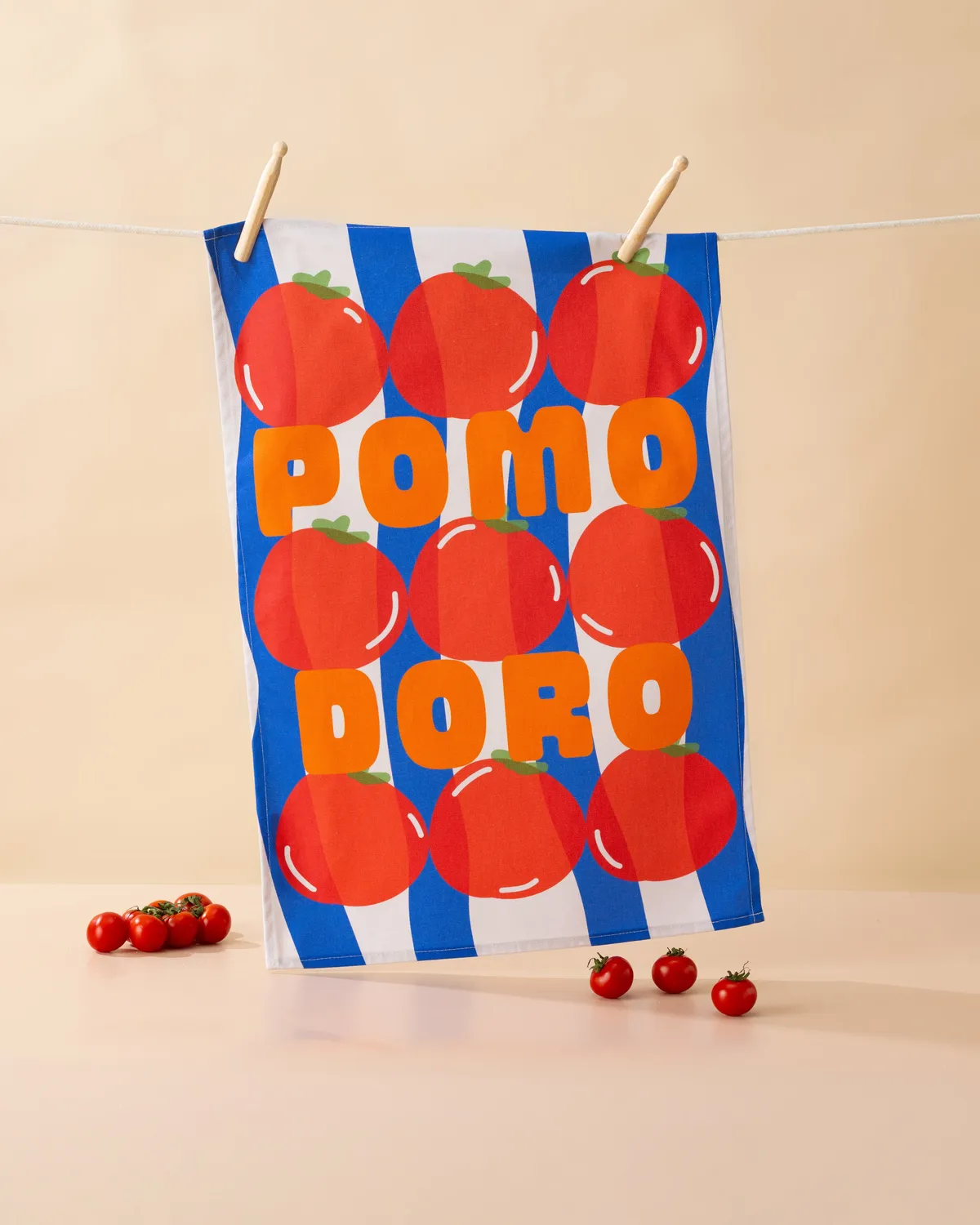 Maddison Ball Pomodoro torchon coton 68x45cm