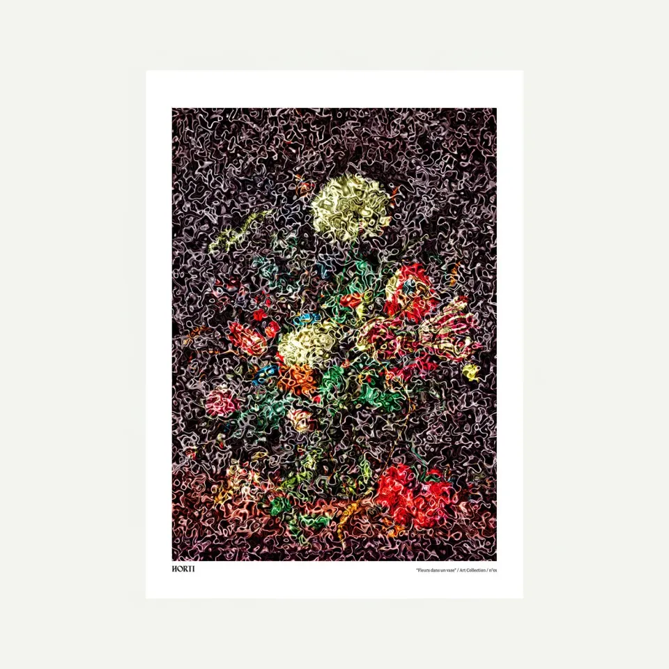 Horti Affiche N°1 poster 50x70 fleurs vase