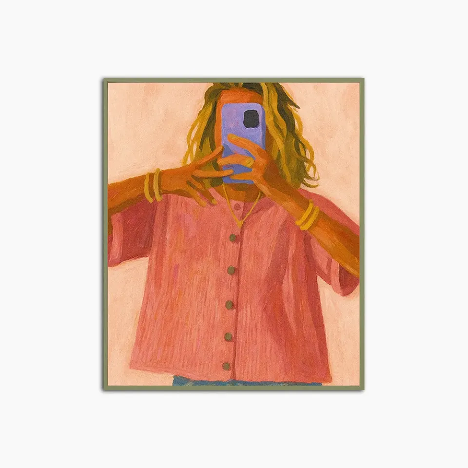 Any Image Through the Screen toile encadrée figurative