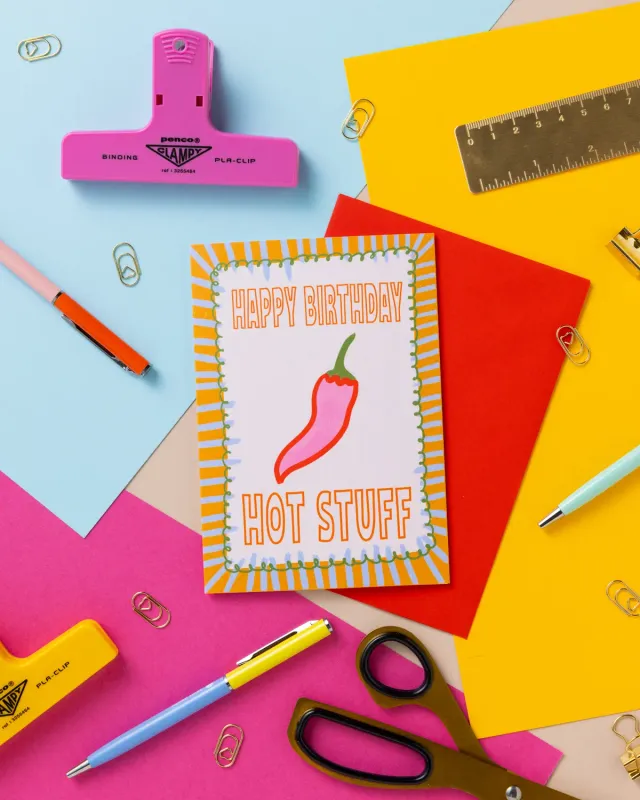 Maddison Ball Hot Stuff carte anniversaire A6 humour