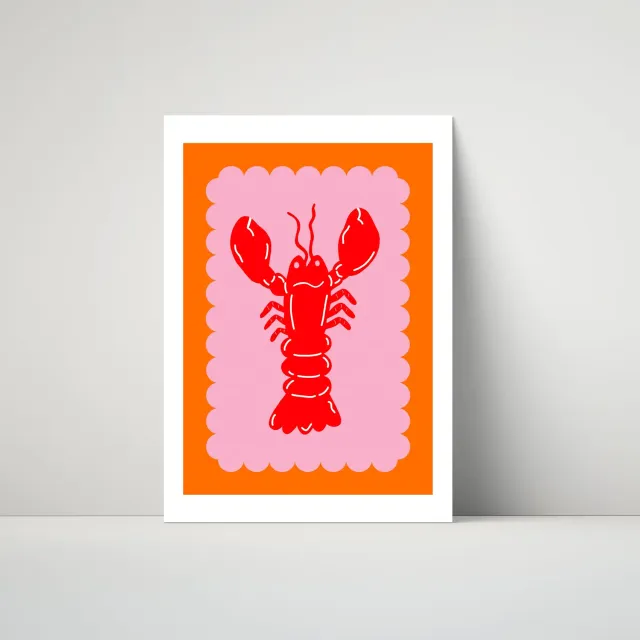 Maddison Ball Lobster Scallop affiche homard papier mat