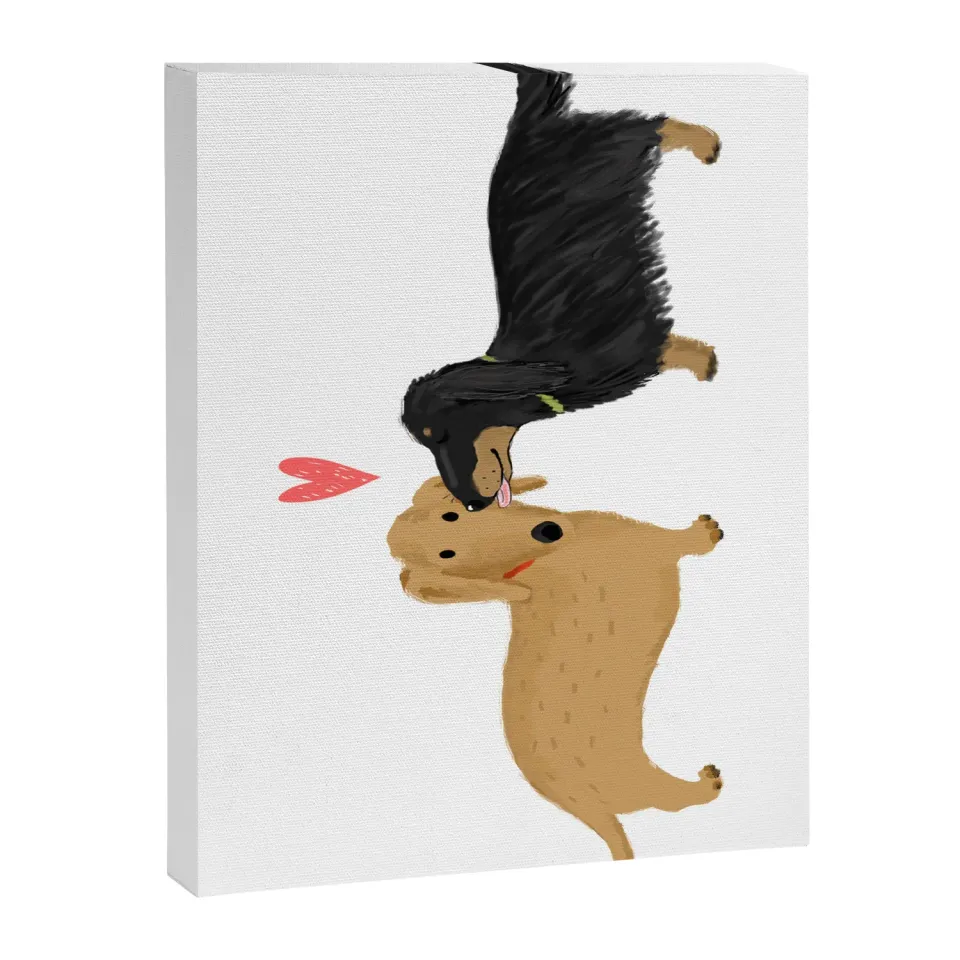 Society6 Cute Wiener Dogs with Heart toile