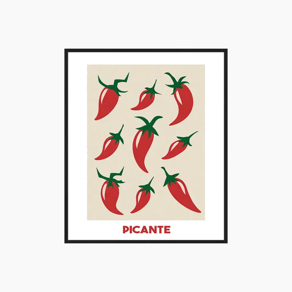 Any Image Picante toile encadrée colorée