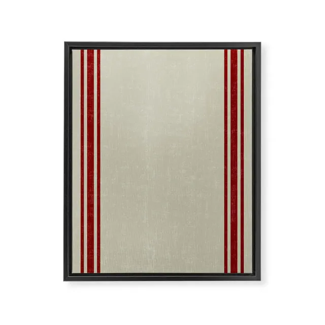 Society6 Vintage French Country Grainsack toile encadrée lin