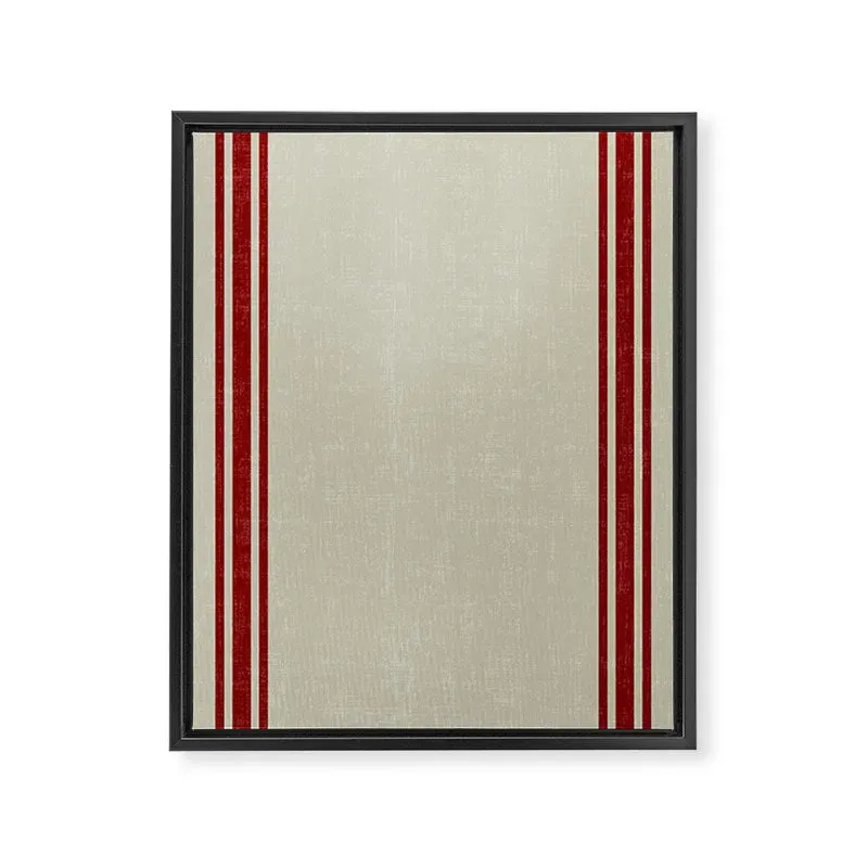 Society6 Vintage French Country Grainsack toile encadrée lin