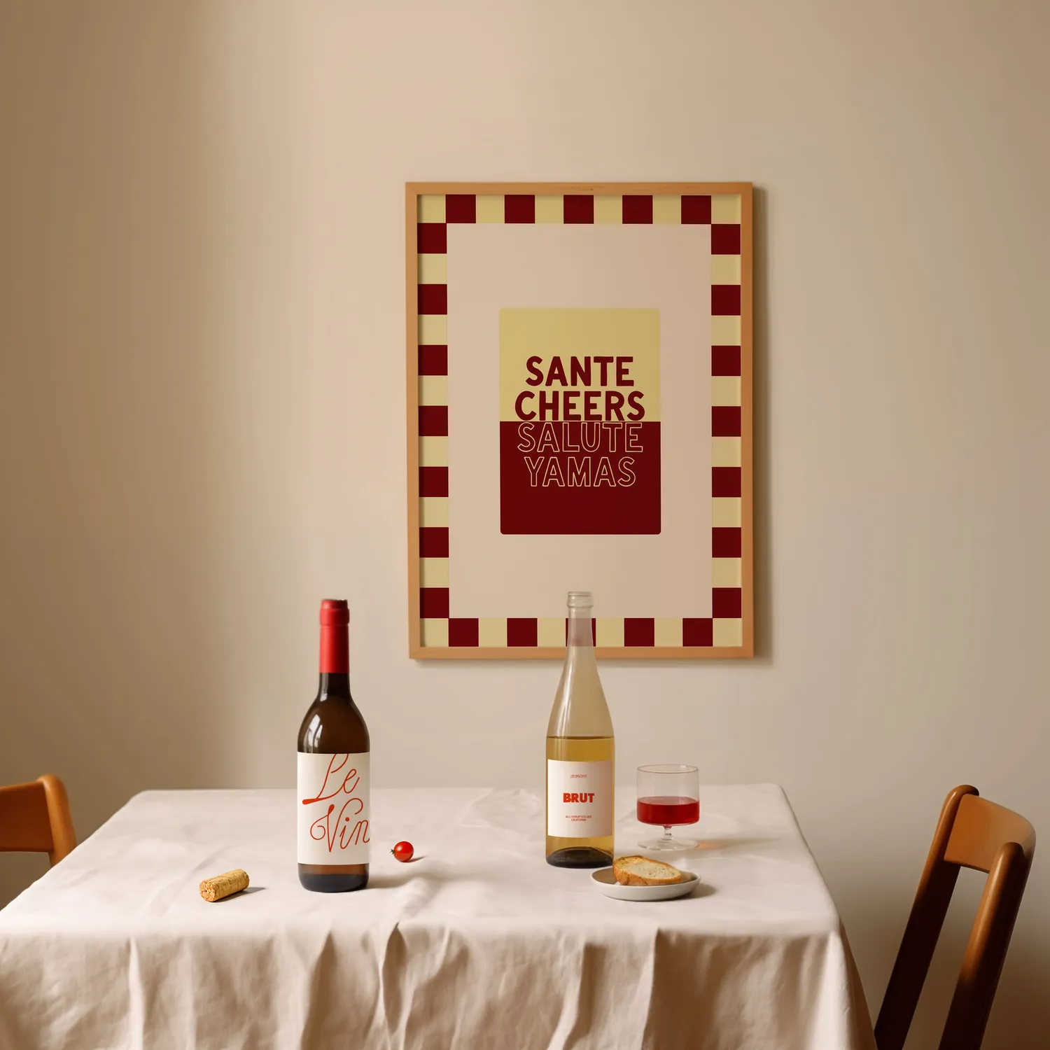 Maddison Ball Cheers in Baby Blue & Crimson affiche apéro