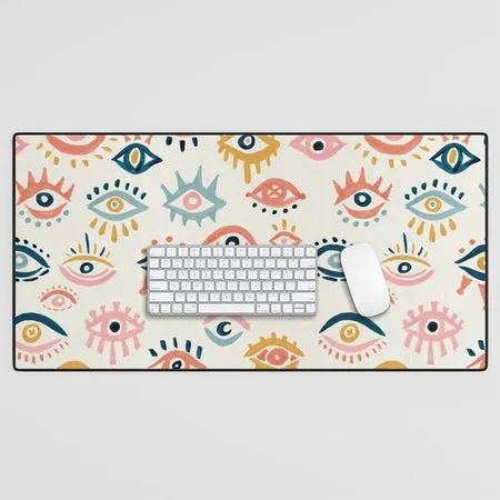 Society6 Mystic Eyes tapis de bureau motif yeux