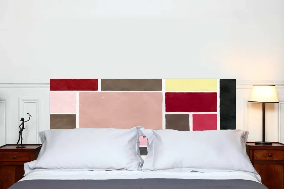 Mademoiselle Tiss Poudrées Rouge tête de lit tissu