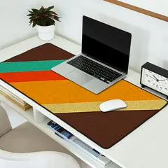 Society6 Retro 70s Color Palette tapis de bureau rayures