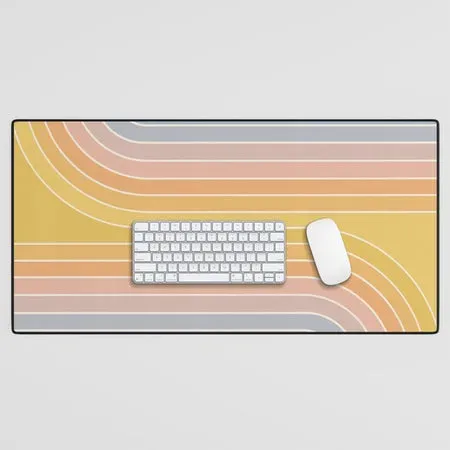 Society6 Gradient Curvature III tapis bureau pastel