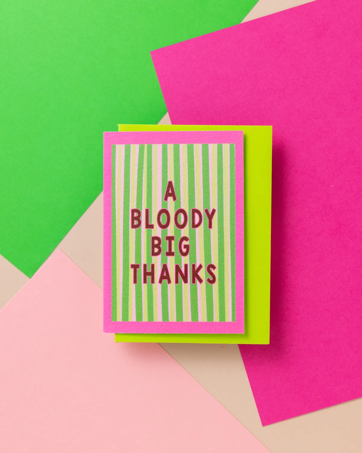 Maddison Ball A Big Bloody Thanks carte A6 enveloppe