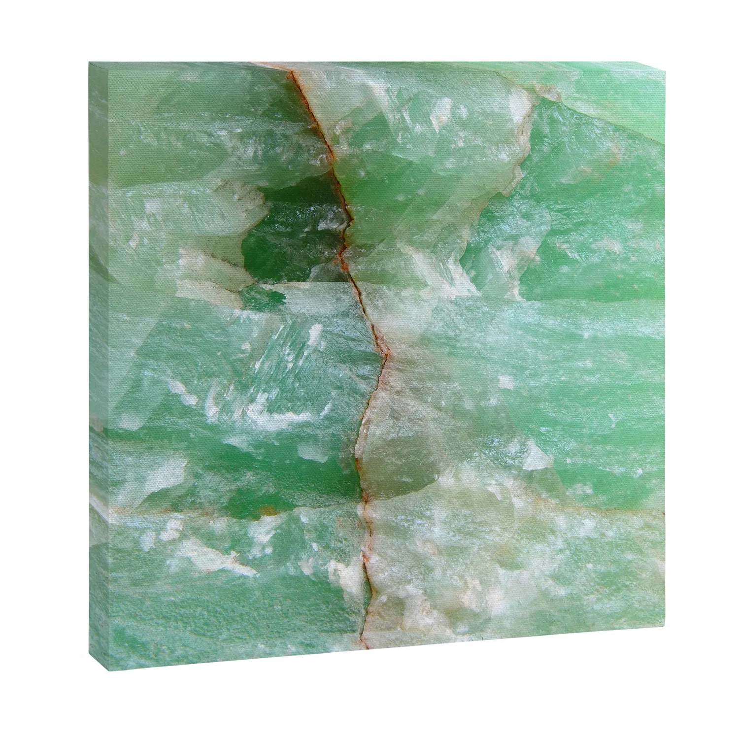 Society6 Crystalized Pale Green Quartz Slab Copper Vein toile