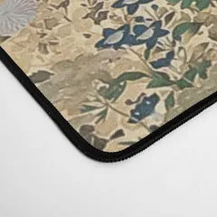 Society6 Spring and Autumn Flowers tapis de bureau doré