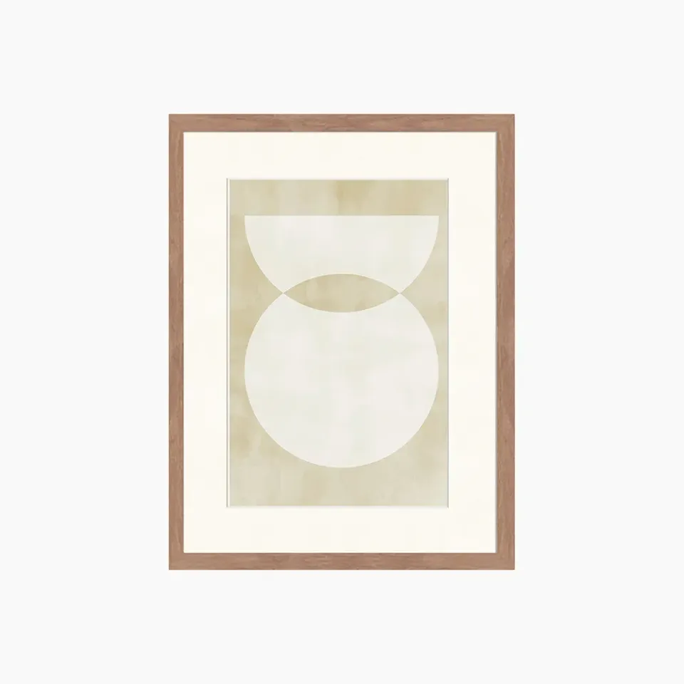 Any Image Half Circle Abstract Art tableau encadré