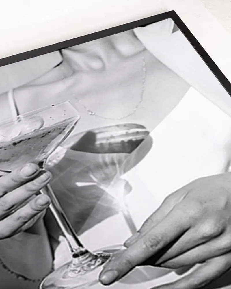 Any Image Liv Corday Elegant Champagne photo encadrée 100x140 noir