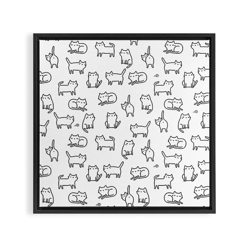 Society6 Cats, cats, cats toile encadrée motif chat