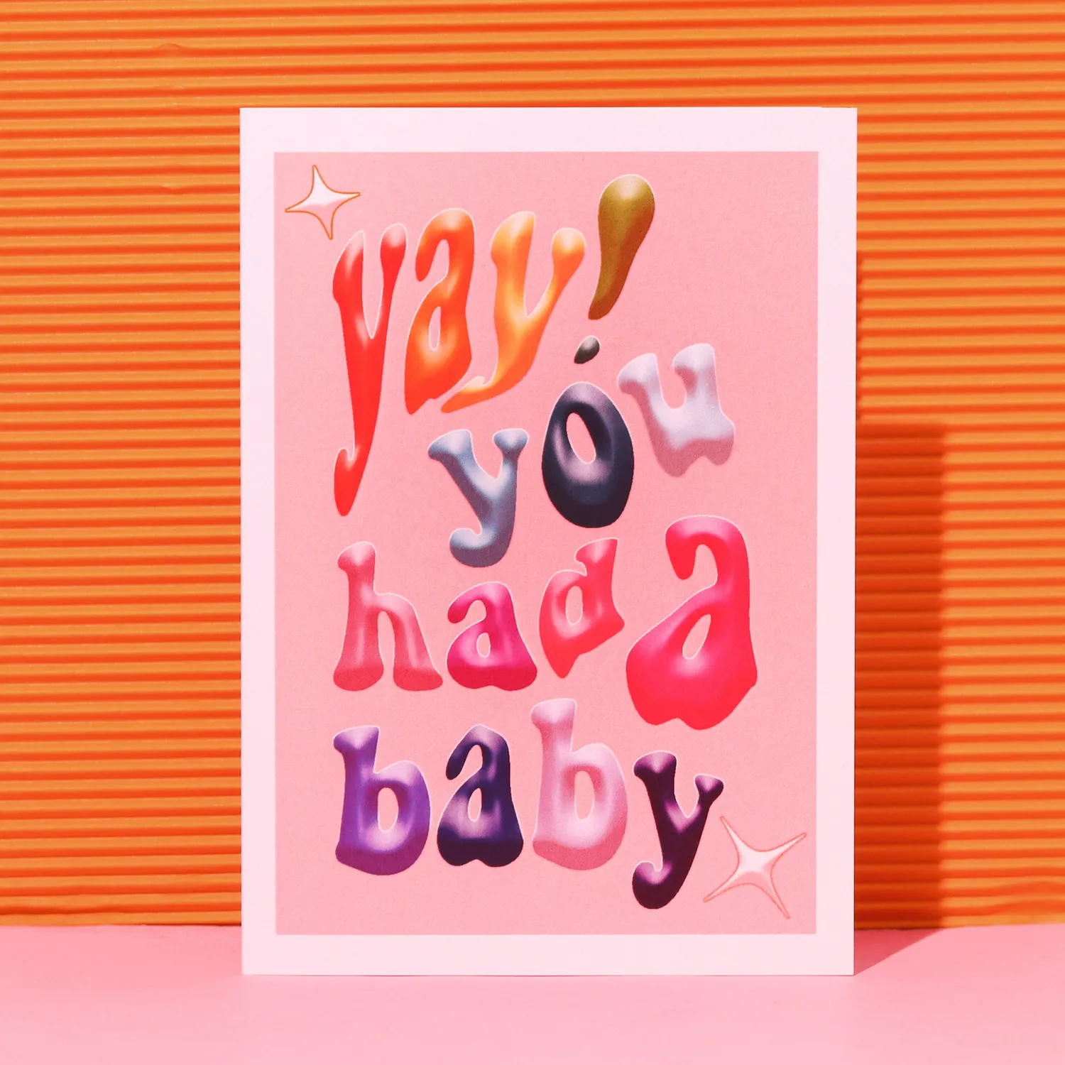 Maddison Ball A6 Yay You Had a Baby carte bébé teal