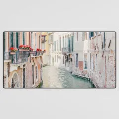 Society6 Venice Canal 1 tapis de bureau photo Venise