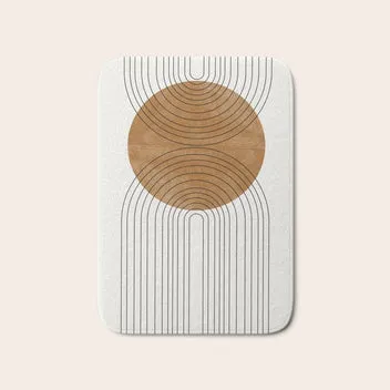 Society6 Abstract Flow tapis de bureau cercles ocre