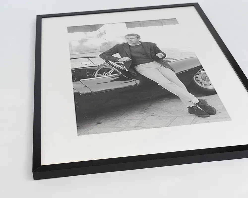 Any Image Jacob Baden Steve McQueen photo encadrée noir et blanc