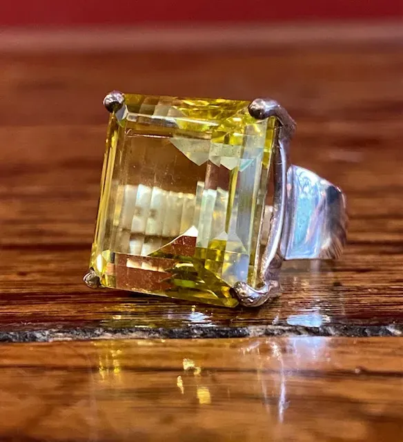 Galerie Kara bague argent quartz citron énergie