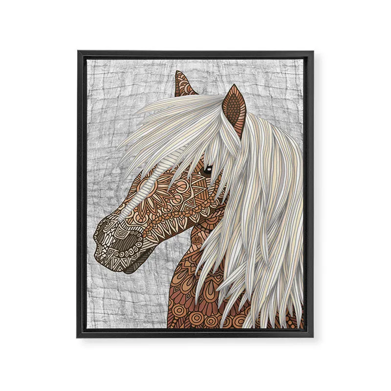 Society6 Haflinger Horse toile encadrée cheval