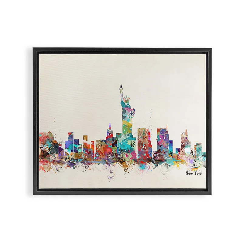 Society6 New York City Skyline toile encadrée