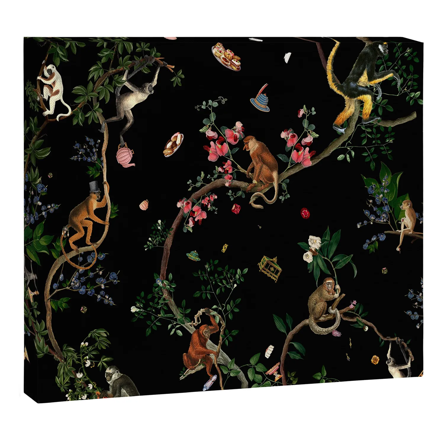 Society6 Monkey World toile sans cadre jungle
