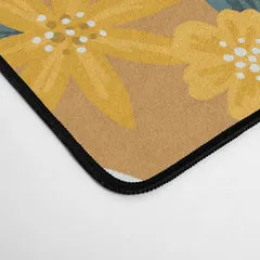 Society6 Bunnies & Blooms tapis de bureau lapins fleurs