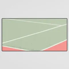 Society6 Tennis Game tapis de bureau court tennis vert