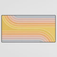 Society6 Gradient Curvature III tapis bureau pastel