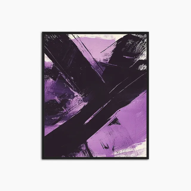 Liv Corday Hyper Violet Abstract tableau encadré abstrait