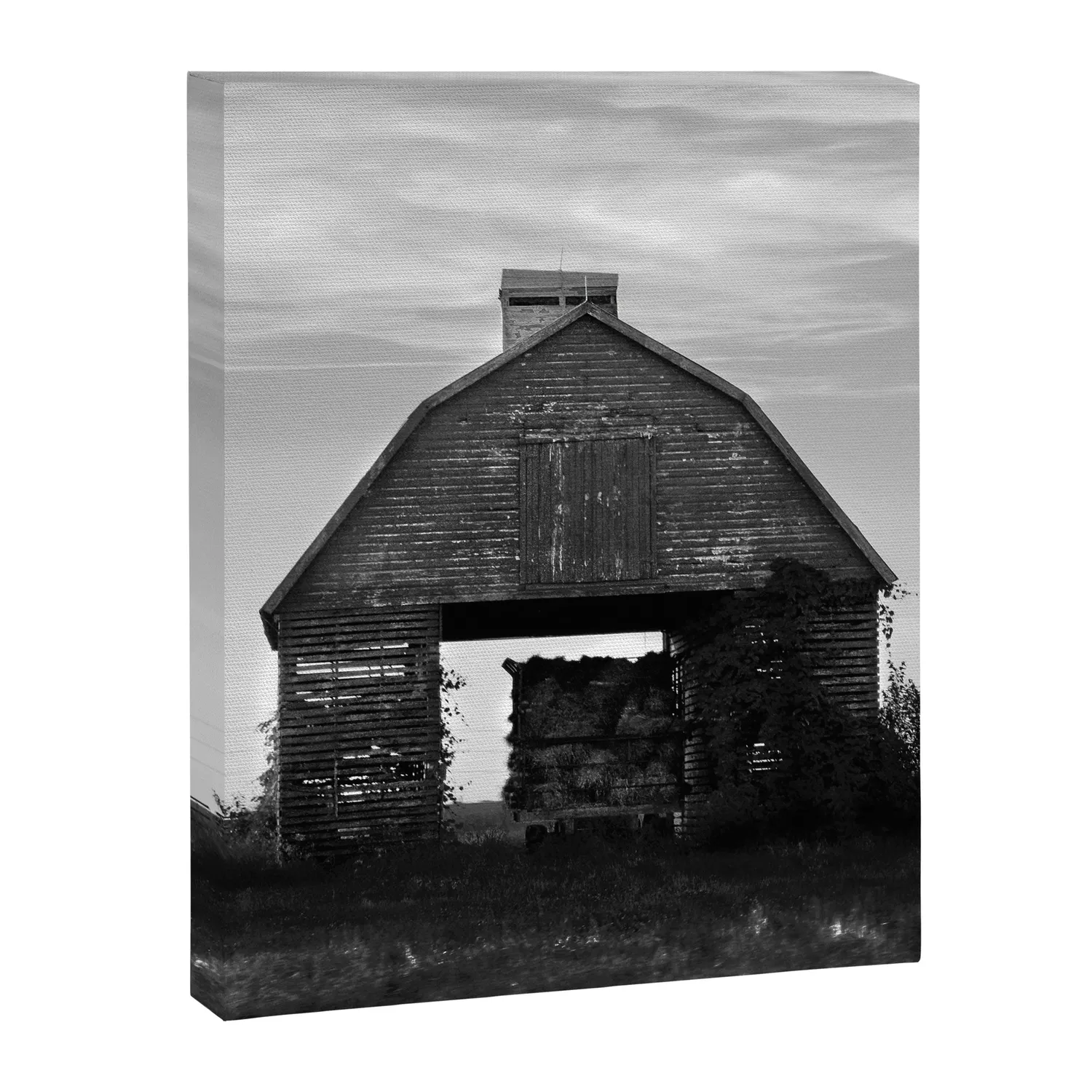 Society6 Country Corn Crib Black and White Farm Photography toile