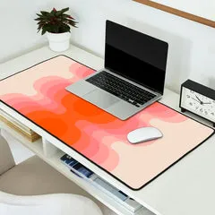 Society6 Strawberry Echo In tapis de bureau ovals rouges